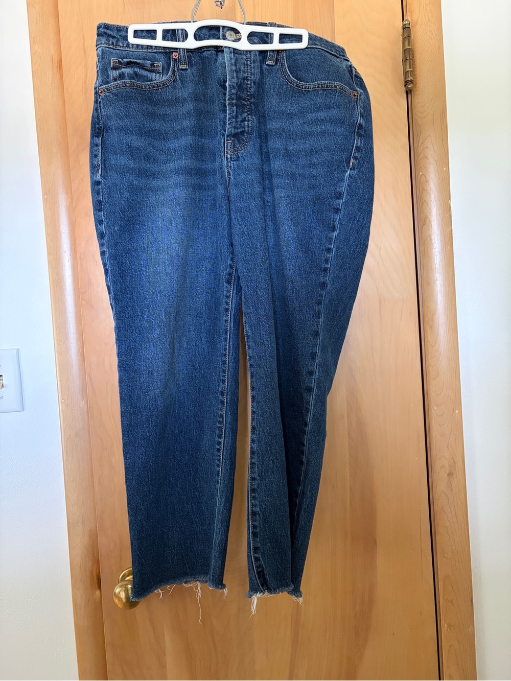 Old Navy Women's High-Rise OG Straight-Leg Jeans - Dark Blue